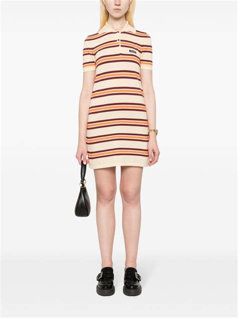 Miu Miu Striped Polo Minidress Farfetch