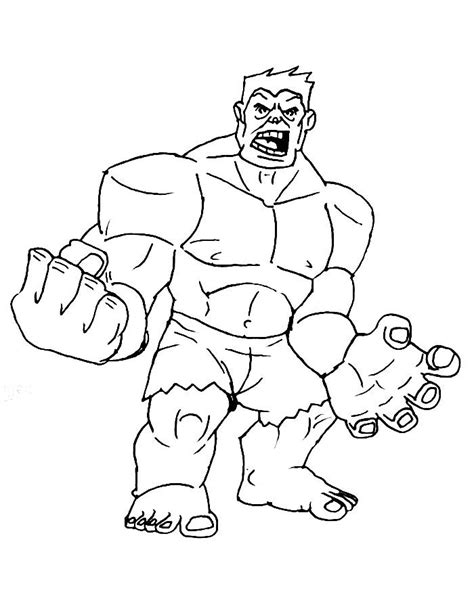 Incredible Hulk Coloring Pages Free Printable Pdf