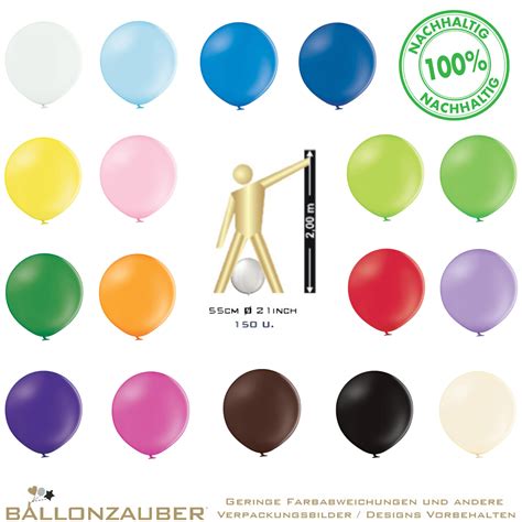 Latexballon Oval Rund Riesenballon Freie Farbwahl Standard Pastell