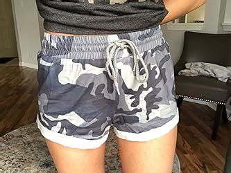 Aurgelmir Women S Ruched Butt Lounge Booty Shorts Camouflage Print