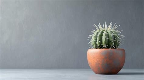 Premium Photo Cactus In Clay Pot On Table