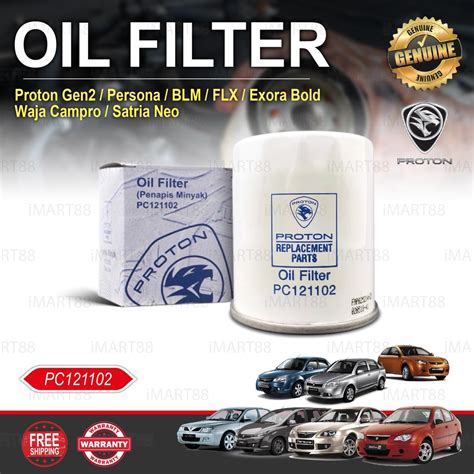 Original Proton Oil Filter Pc Penapis Minyak Saga Blm Flx Gen