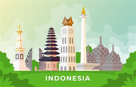 Download The Indonesia Landmark Collection 3107727 Royalty Free Vector