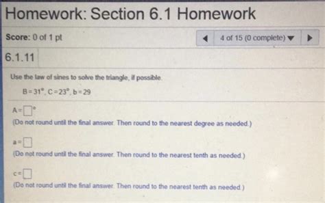 Solved Homework Section 6 1 Homework Score 0 Of 1 Pt 4 Of Chegg