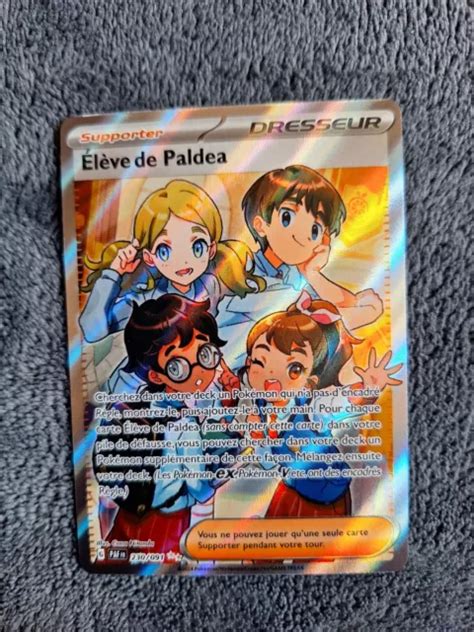 CARTE POKÉMON DRESSEUR Élève de Paldea Full art secrète Destinées de