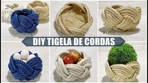 Diy Tigela Feita Cordas De Sisal