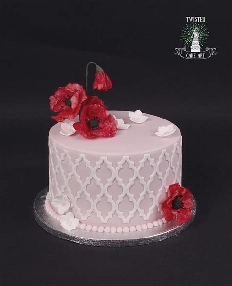 Poppy Flower Cake Decorated Cake By Twister Cake Art Cakesdecor