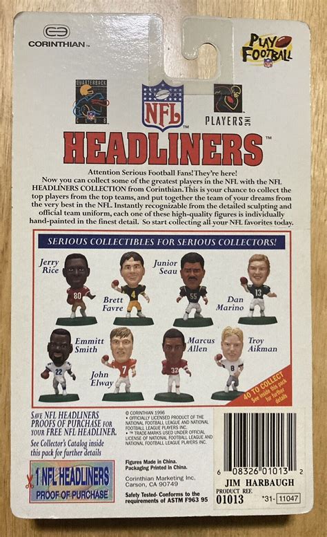 Jim Harbaugh Nfl Headliners Colts Football Figure Toy For Sale