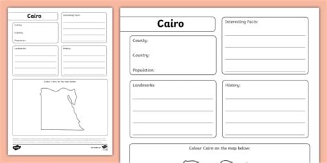 Cairo Fact File Template Professor Feito Twinkl