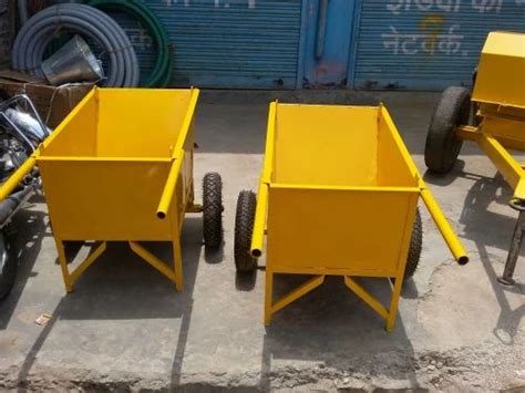 Mild Steel Rubber Construction Hand Trolley For Material Handling