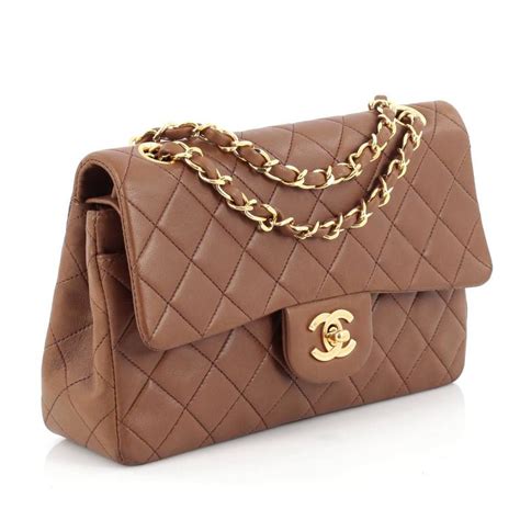 Chanel Vintage Classic Double Flap Bag Quilted Lambskin Medium At