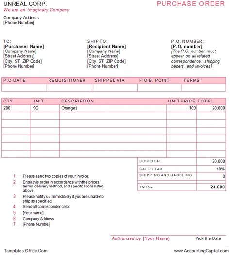 What Is A Purchase Order Meaning Template Example Download