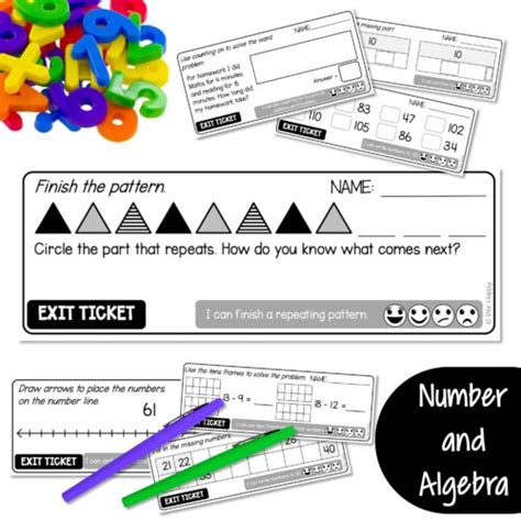 Maths Exit Tickets Year One Australian Curriculum V9 Australian