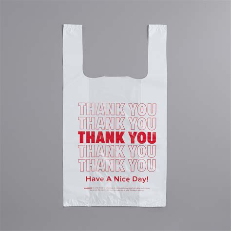 Thank You Bags White Plastic T Shirt Bag Case