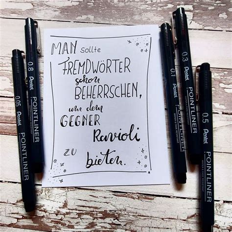 Lettering Spruch lustig fineliner Fremdwörter Handlettering zitate