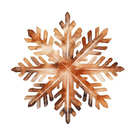 Premium Ai Image Watercolor Snowflake Isolated On White Background