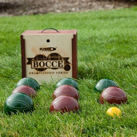 St Pierre Tournament 107mm Bocce Set In Wood Box Bocce Set Bocce