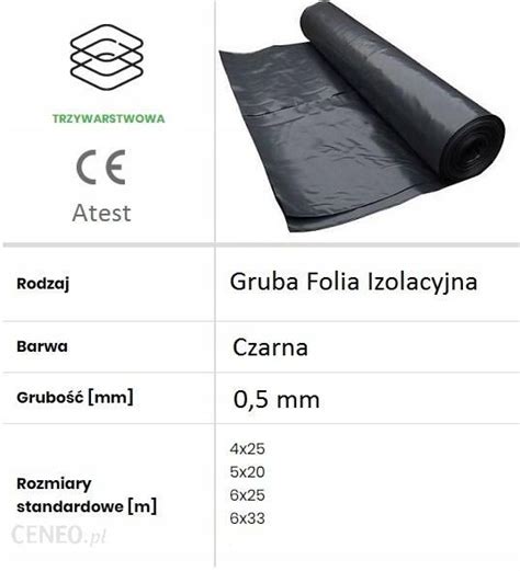 WARTER POLYMERS FOLIA BUDOWLANA IZOLACYJNA 0 5MM GRUBA 5X20 ATEST 1