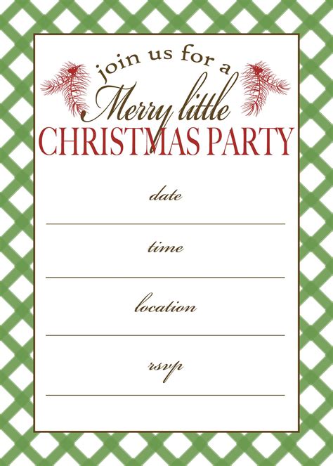 Invitations Free Online Printable Christmas