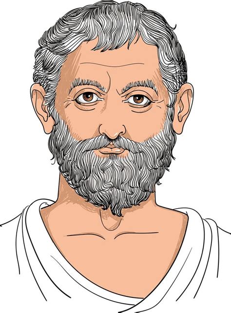 Thales Del Retrato De Miletus Vector Ilustración del Vector