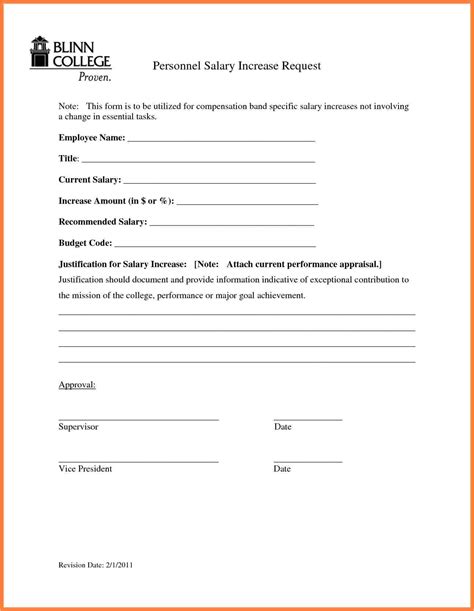 Sample Salary Review Letter Template 7 Salary Review Template Salary ...