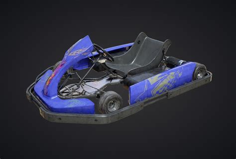 3d Model Gokart Vr Ar Low Poly Cgtrader