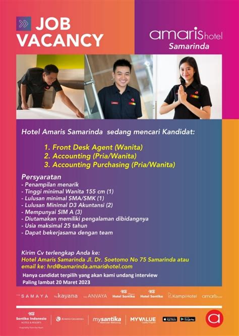 JOB VACANCY Amaris Hotel Samarinda 2023 POLNES Politeknik Negeri