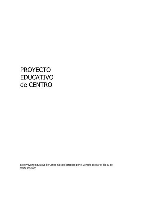 PDF PROYECTO EDUCATIVO De CENTROconservatorioburgos Centros Educa