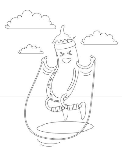 Jump Rope Coloring Pages