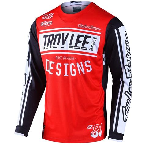 Troy Lee Designs Mx Jersey Gp Race Rot Maciag Offroad