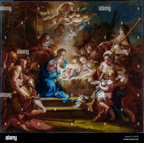 Sebastiano Conca 1680 1764 The Adoration Of The Shepherds 1720 Oil