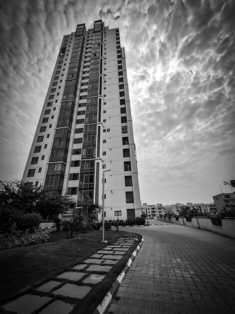 Premium Photo Black And White Highrise Apartment Building