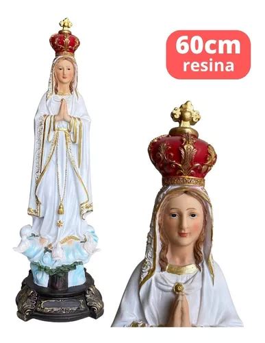 Imagem De Nossa Senhora De Fátima Resina Importada 60cm