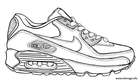 Coloriage Basket Nike Air Max Classique Jecolorie