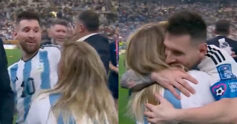 Video del abrazo de Leo Messi a la cocinera de la selección Argentina