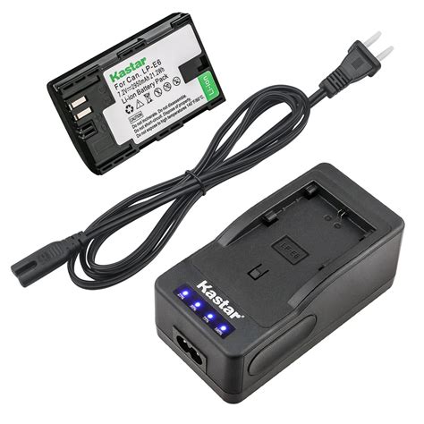 Kastar Battery Super Fast Charger For Canon LP E6 LP E6N LC E6 Canon