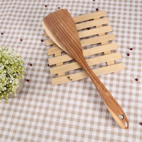 Ustensiles Pelle Spatule En Bois Naturel Turner Pelle Frite Ustensiles