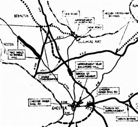 Filecheshire Improvement Schemes May 1966 Map Chester And South Wirral