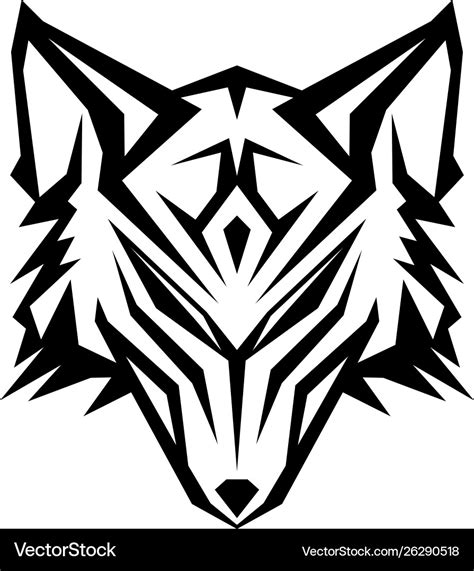 Face wolf Royalty Free Vector Image - VectorStock