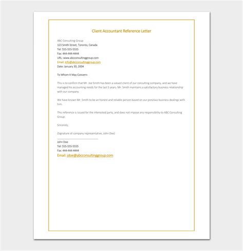 Accountant Reference Letter 12 Samples And Examples