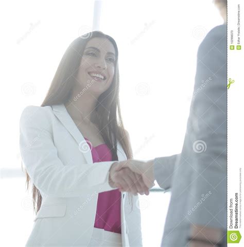 Handshake Business Woman And Client Stock Photo Image Of Agreement