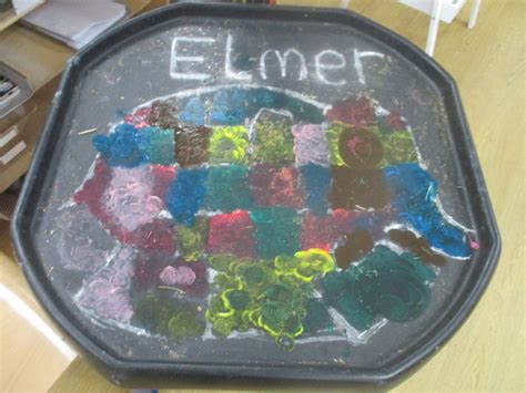 Elmer Sponge Painting Moat Farm Infant School Mfis