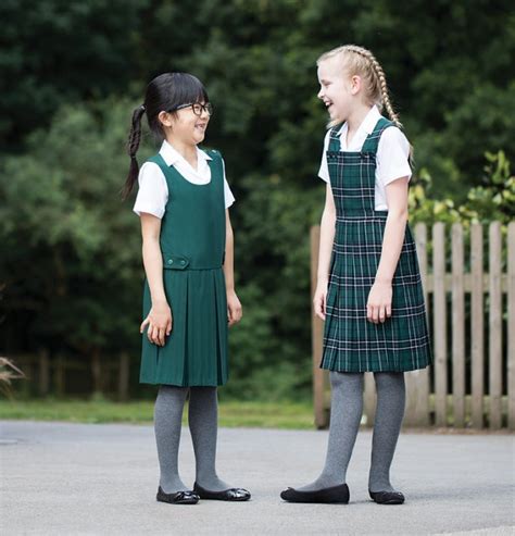 School Uniform Tartan Pinafore | Box Pleat Tartan Pinafore Dress ...