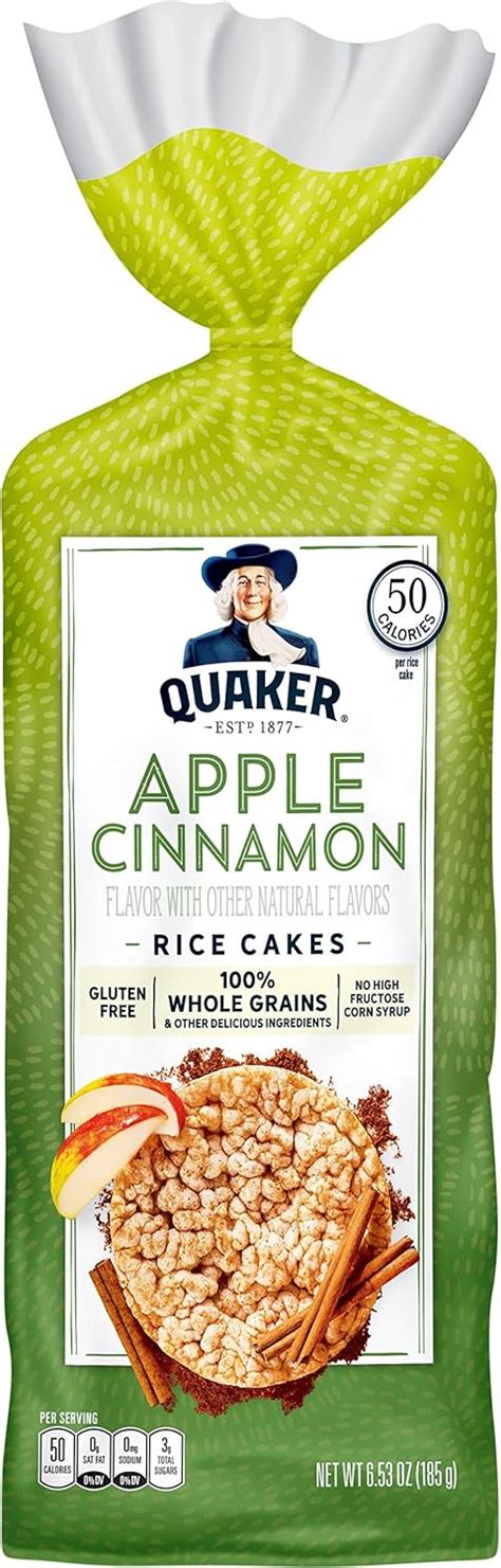 Quaker Rice Cakes Apple Cinnamon 6 54 Oz Amazon Ca Everything Else