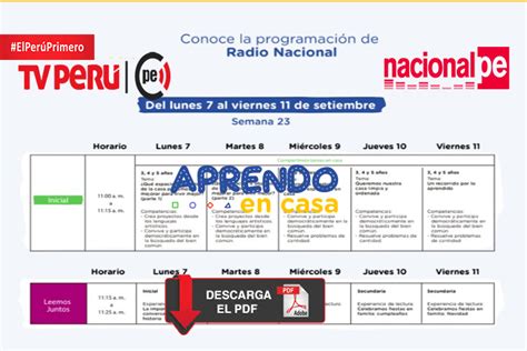 Aprendo En Casa Conoce La Programaci N Semanal De Radio Y Tv De La