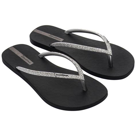 Sandália De Dedo Ipanema Easy Metallic Feminina Pretoprata Coimbra