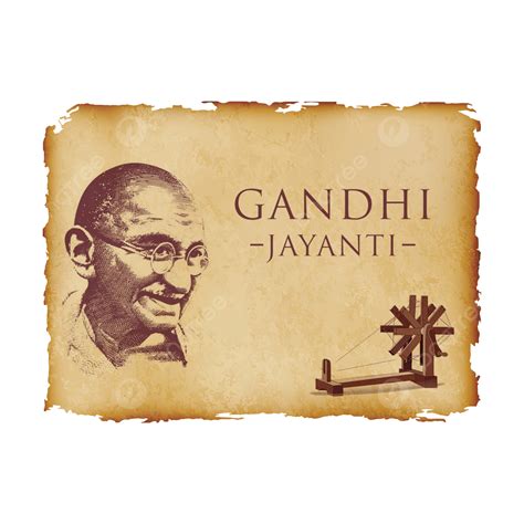 Gandhi Jayanti De Outubro Vintage Antigo Png Gandhi Jayati Dia