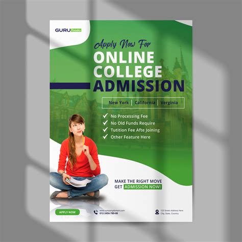 College Admission Flyer Template Guru Printables