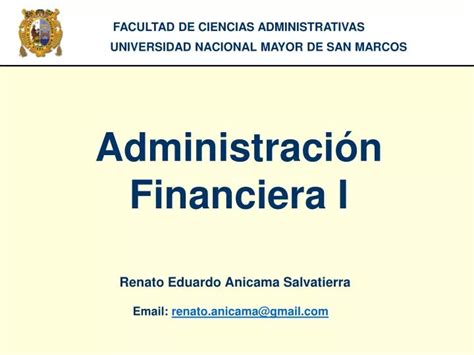 Ppt Administraci N Financiera I Powerpoint Presentation Free