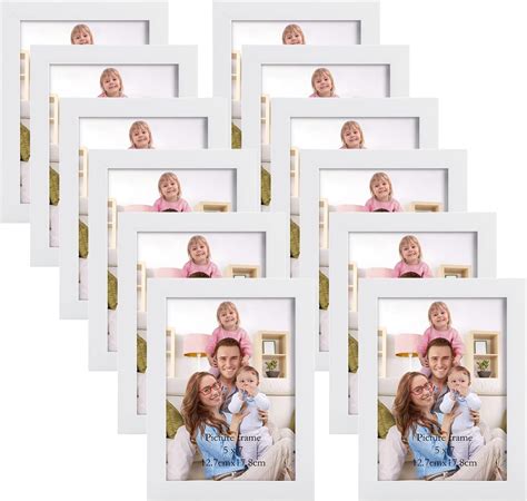 Tgarden White 5x7 Picture Frame Pack Of 12 Multi White Woodgrain 5